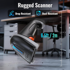 Barcode Scanner Wireless Versatile 2-In-1 (2.4Ghz Wireless+Usb 2.0 Wired) with B