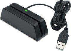 MSR123 3 Track Magnetic Stripe Swipe Reader POS Credit Card Swiper, USB Cable