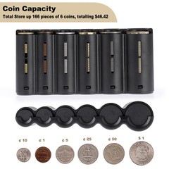 US Coin Holder Coin Dispenser, Fanny Pack with Banknote Waiters Purse Coin So…