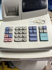 Sharp XE-A101 Electronic Cash Register Cash Drawer TESTED – NO KEYS