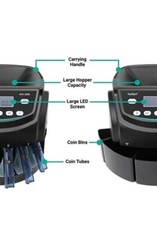 KCS-2000 Professional USD Coin Counter, Sorter and Wrapper/Roller, 220