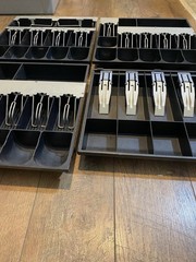 Lot of 4 Cash Register Till Tray Drawer Insert 5 Bill 5 Coin Black