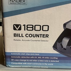 New Open Box NADEX V1800 Money Counter and Counterfeit Detector Tested