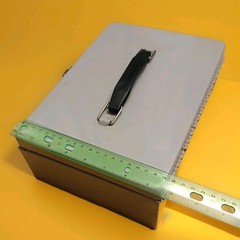 Vintage 1970s Beige Cash Box File w Handle Buddy Products