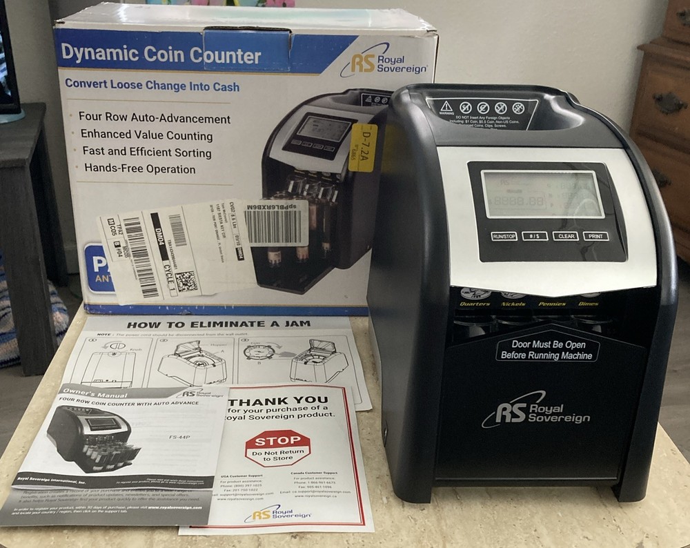 Royal Sovereign • FS-44P • 4 Row Electric Auto-Advance • Coin Sorting Machine