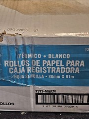 (QTY 50) Monogram 7313-MGRM POS Thermal Printer 80mm x 61m Register Rolls 120354