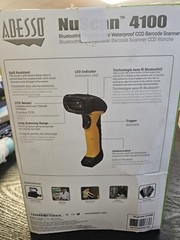 Adesso NuScan 4100B Bluetooth Antimicrobial Waterproof CCD Barcode Scanner
