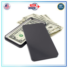 2 PCS Black Metal Cash Box Money Box for Cash Single Row Currency Tray Money Hol