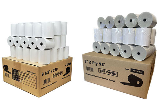 3 1/8 x 230 Thermal paper + 3″ x 90′ 2 Ply Kitchen Printer paper 50 rolls