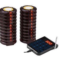 VEVOR 20+1 Pagers Restaurant Pager System Wireless Food Service 24h Standby Time