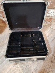 Set of 2 VAULTZ Metal Lock Boxes Security Storage Cases Silver, And Black