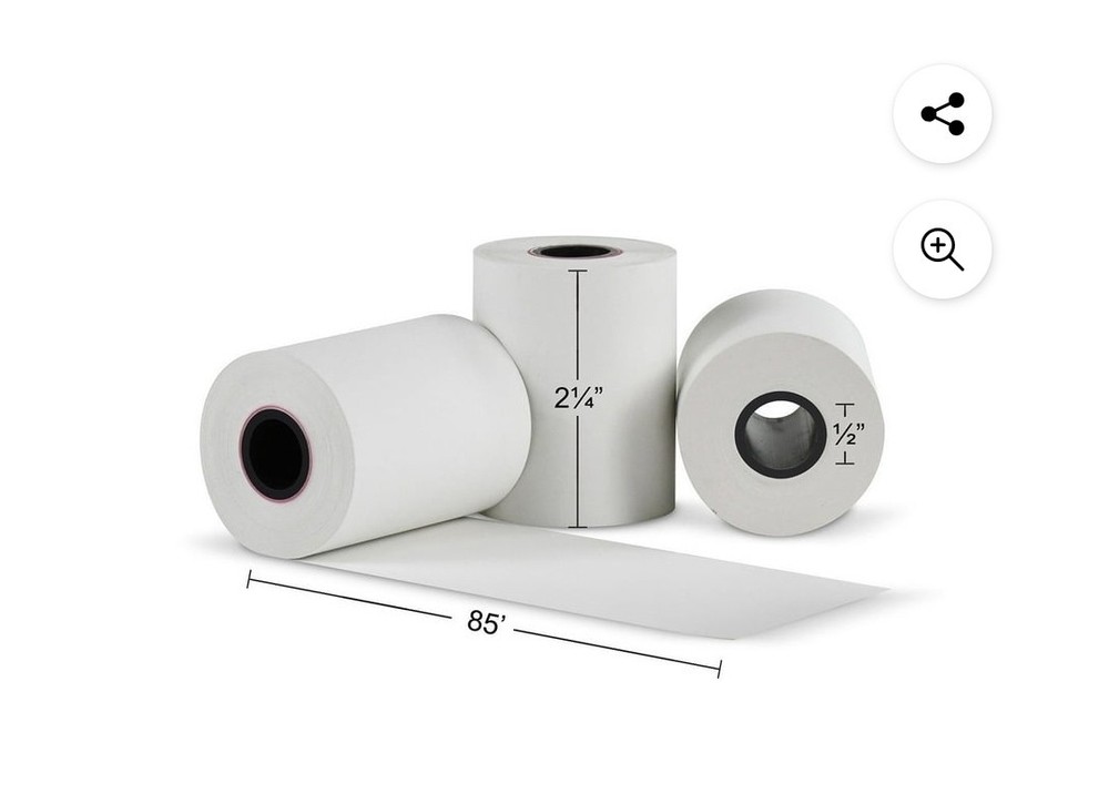 Thermal Paper 2 1/4 in x 85 ft BPA Free 36 Rolls POS Credit Card