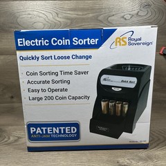 Royal Sovereign QS-1AC Quick Coin Sorter Coin Paper Roll Pull Out Tray TESTED