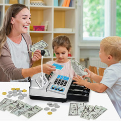 Calculator Cash Register Toy Gift for Kids Age 3, 4, 5, 6, 7, 8+ Year Old, 103