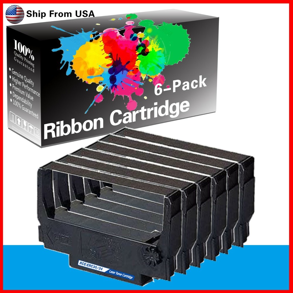 6PCS Purple Compatible ERC-30 Ribbon for use in TM-U220D TM-U230
