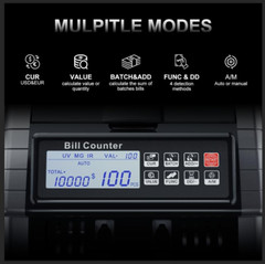 AL1000 Money Counter Machine with Value Counting，Support Dollar and Euro，Uv, MG,