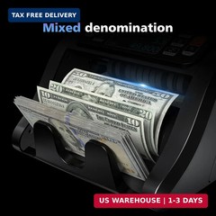 Aneken N60 Mixed Denomination Money Counter Machine, Value Counting, UV/MG/IR/DD