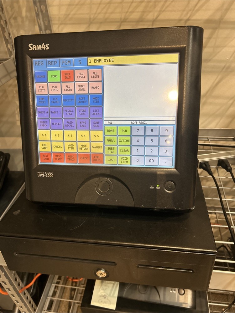 Sam4s SPS-2000 POS Touch Screen Cash Register POS System And Cash Drawer