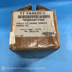 TOP600400F1F00A Box of 3000 Thermal Transfer Fanfold 1UP, 6″ X 4″ FNOB
