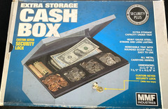 MMF 221-6180-01 Steel Low Profile Cash Box with Security Lock 2 Keys Included