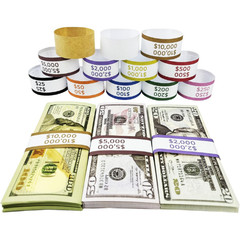 600Pcs Money Bands for Cash – Self-Adhesive Money Wrappers for Bills, Currency S