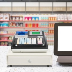 NEW Electronic Cash Register 48 Keys Cash Management System with Thermal Printer