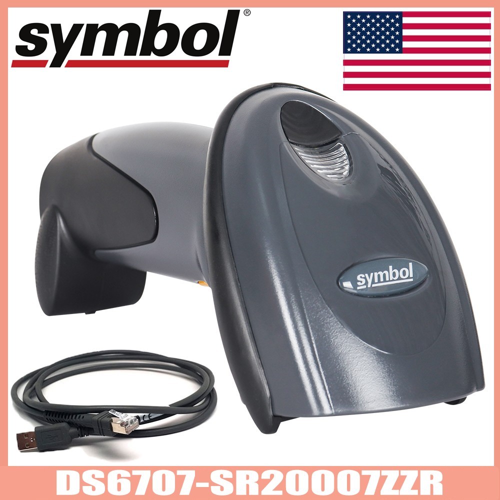 Symbol DS6707-SR20007ZZR 1D 2D Handheld USB Standard-Range Barcode Scanner+Cable