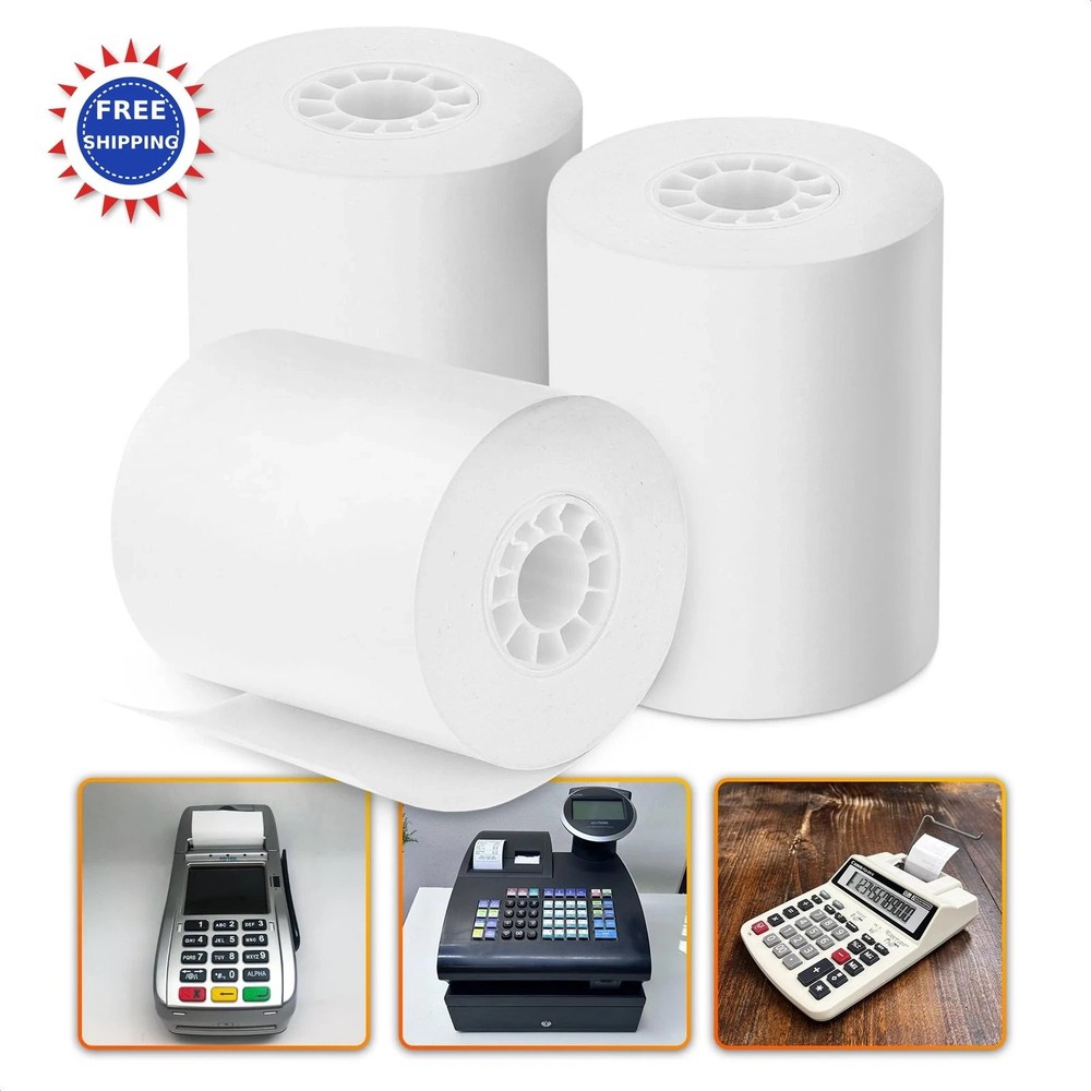 Adding Machine Tape 2 14 x 85 ft Rolls Compatible with Most Printing 3-Pack