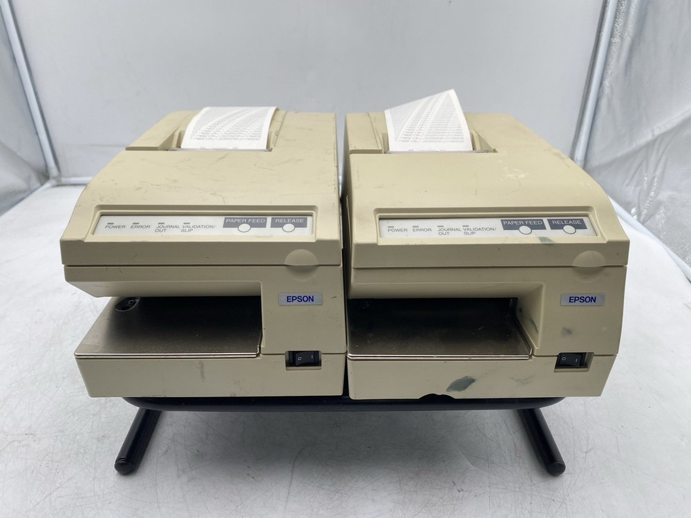 Lot of 2 Epson TM-U375 POS Printer Parallel/RJ11 Printers Only
