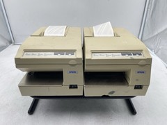 Lot of 2 Epson TM-U375 POS Printer Parallel/RJ11 Printers Only