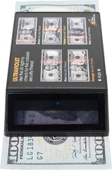 Portable UV Counterfeit Detector for Currency & IDs – Battery Powered, Black