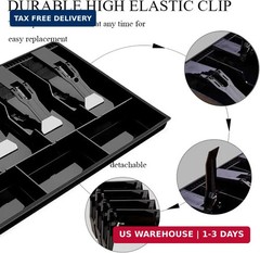 Cash Register Drawer Insert Tray- Cash Money Tray,Portable Currency Till Replace