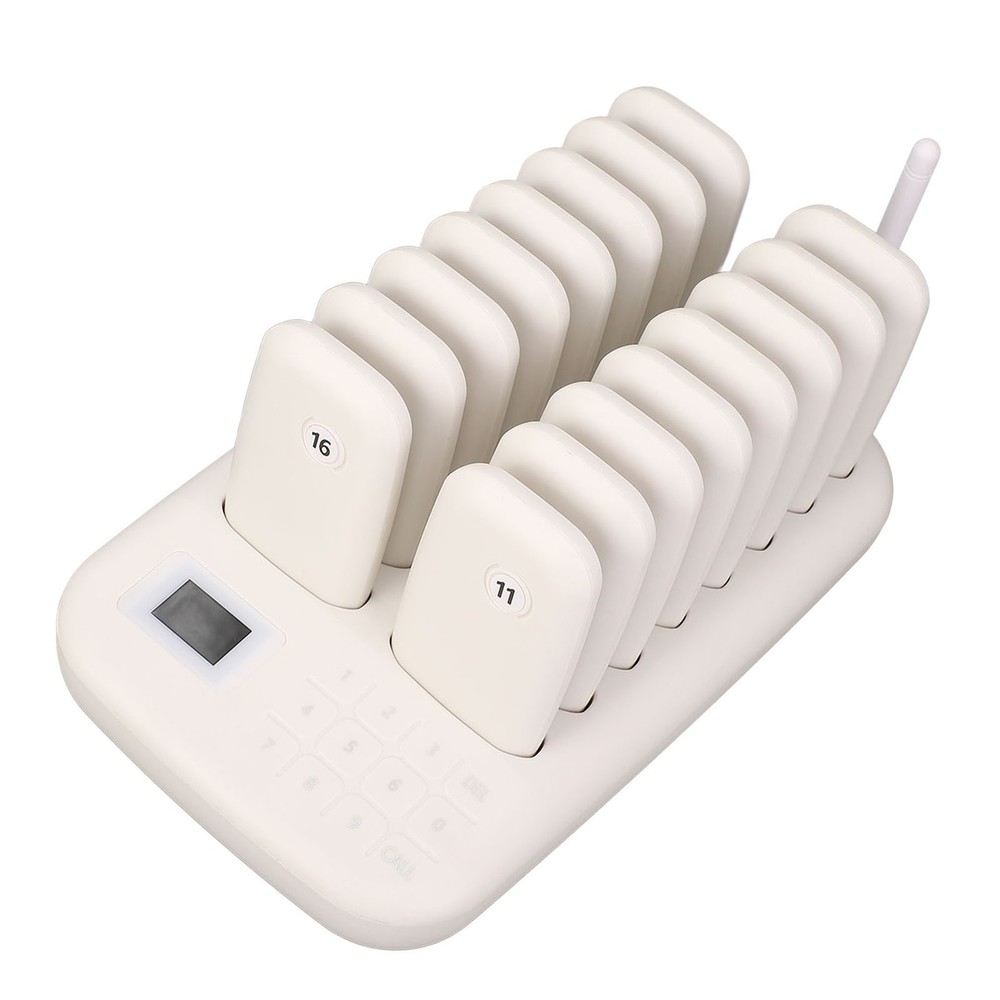 Wireless Calling System 16 Pagers 546yd Transmission 2 Working Modes Touch NPNF