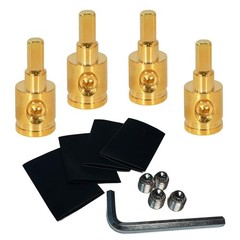 4-Pack Amp Input Reducer from 0 Gauge to 4 Gauge with Hex Screw Clamp, Includ…