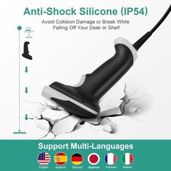 2D Barcode Scanner Handheld QR Code Scanner USB Wired | Plug And Play Scanner