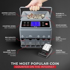 C300 Coin Counter and Wrapper, 300/min, Printing-Compatible