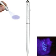 Silver Money Checker Pen Marker Fake Bill Detector Pens for W/UV LED Light Ea…
