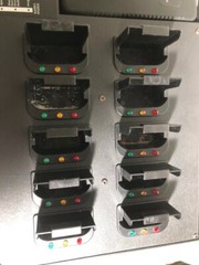 HHP Handheld Products 10-Slot Battery Charger 7200 Dolphin 90009373 + batteries