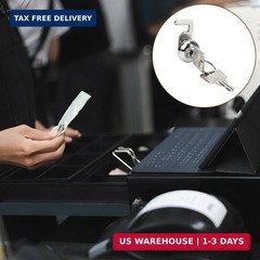 Cash Register Drawer Cam Lock with Quick Clip and 2 Keys – 25.7 x 22mm Replaceme