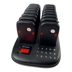 Retekess TD175 Restaurant Pager System, Pagers For Restaurant, 16 Beepers Black