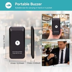 Retekess TD157 Restaurant Pager System Guest Queuing 51 Buzzer Cafe Food Truck