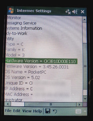 Intermec CK3 CK3B10D00E110 ITE Numeric Windows Mobile 6.1 Imager Barcode Scanner