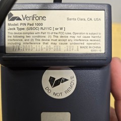 Verifone Pin Pad 1000 With Cable