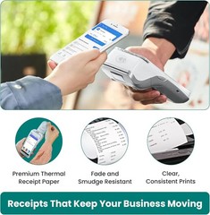 Receipt Paper Rolls for Pax a920 a920 Pro a920 Max Credit Card Machine