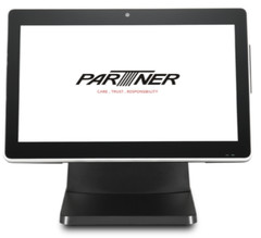 Partner E5-1-K Touch POS System, MSR, 15″ Display (New) w/ MSR and Stand
