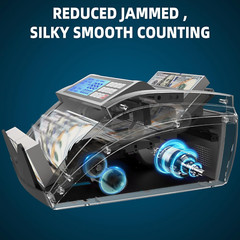 Money Counter Machine with Value Bill Count, Dollar, Euro with UV/MG/IR/DD/DBL/