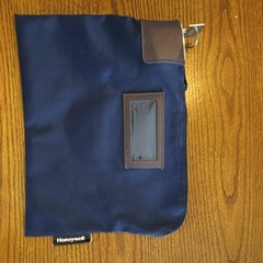 Honeywell Locking Deposit Bags Blue with Brown Trim 2 sets
