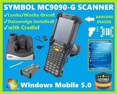 ✅Symbol MC9090-GJ0HJEFA6WR Long Range RF Scanner, Windows Mobile 5.0, Cradle!🔥⭐