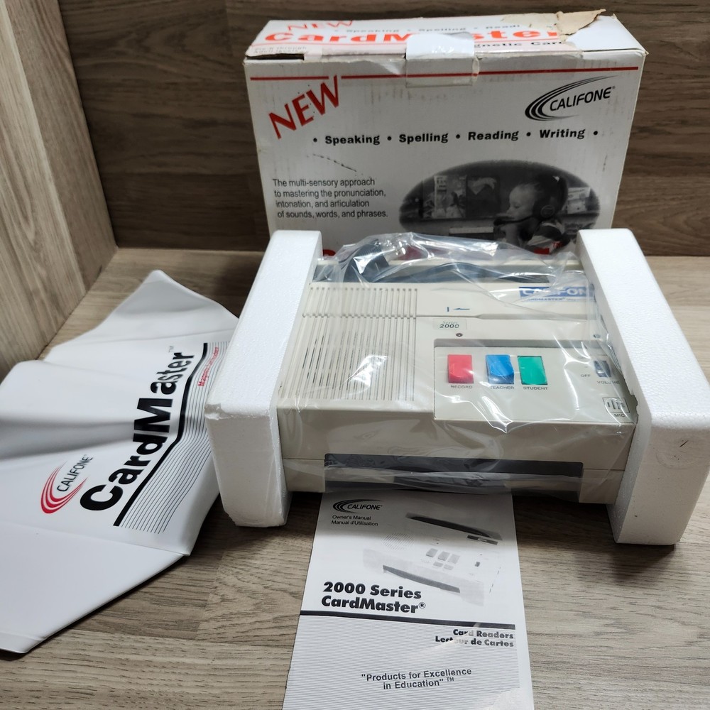 Califone Cardmaster Magnetic Card Reader Series 2000/ model 2010 NIB
