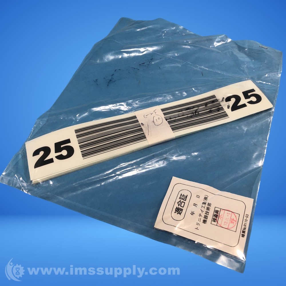 Toyota Tsusho America Inc. C25 Pack of 10 Barcode Labels FNFP